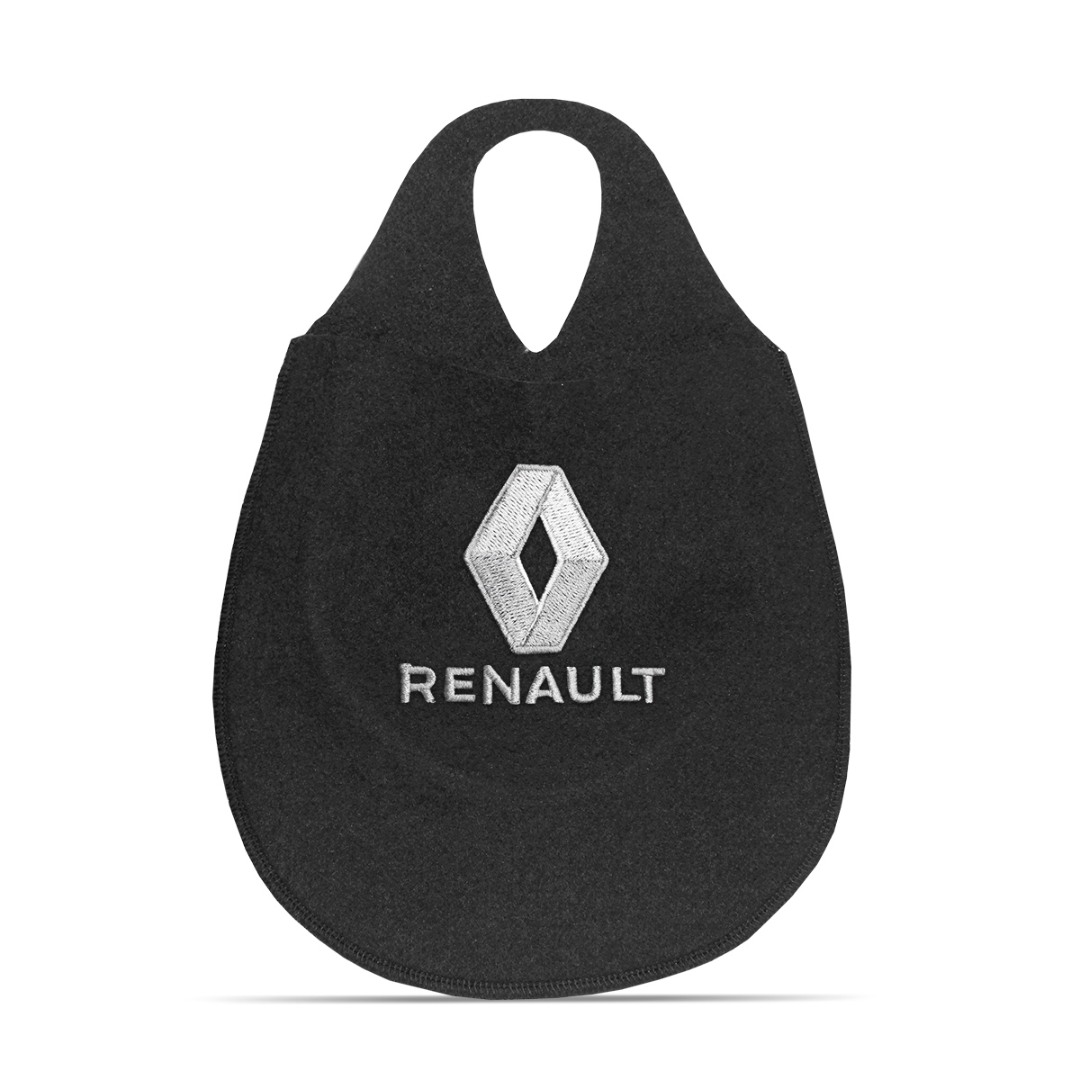 Lixeira Automotiva Cambio Logo Renault Carpete Bordado