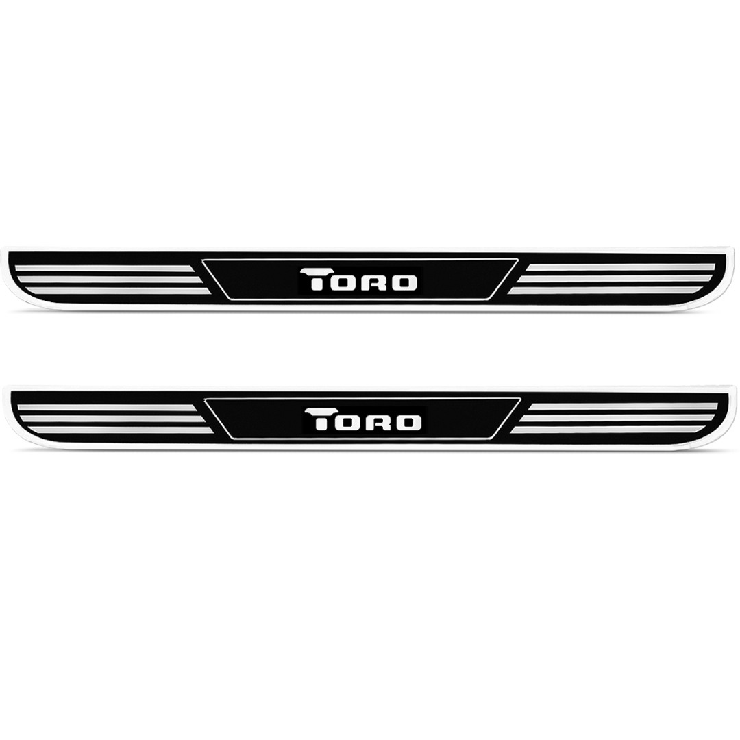 Par de Adesivo Lateral Para Estribo Toro 2016 a 2025 Resinado Preto 450x33mm